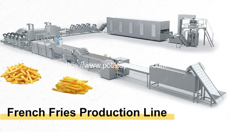 Linha de produção de batatas fritas congeladas totalmente automática