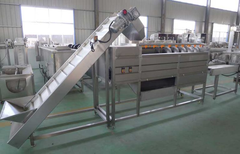 Full Automatic 800kgh Potato Washing Peeling Selecting and Cutting Line ...