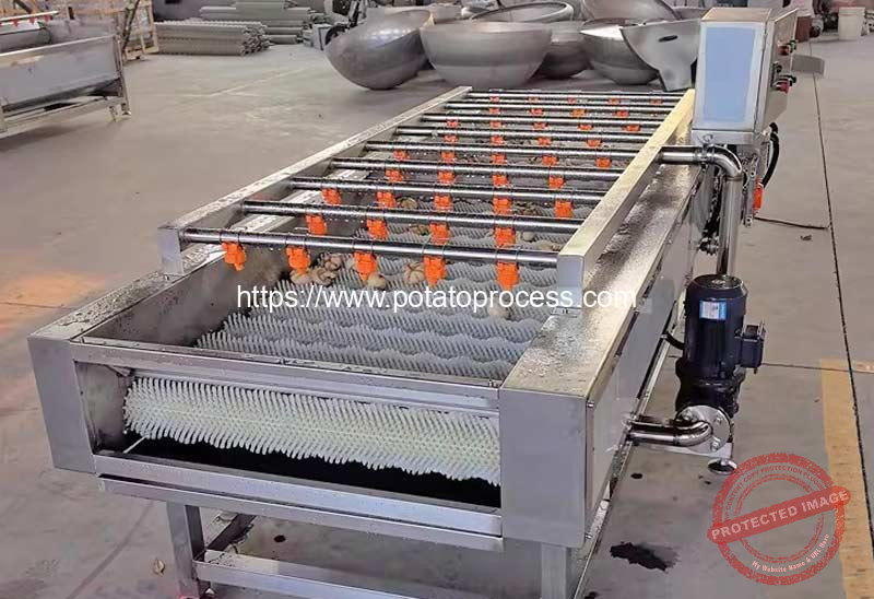 Automatic-Potato-French-Fries-Stick-Brush-Roller-Cleaning-Machine-with-Size-Sorter