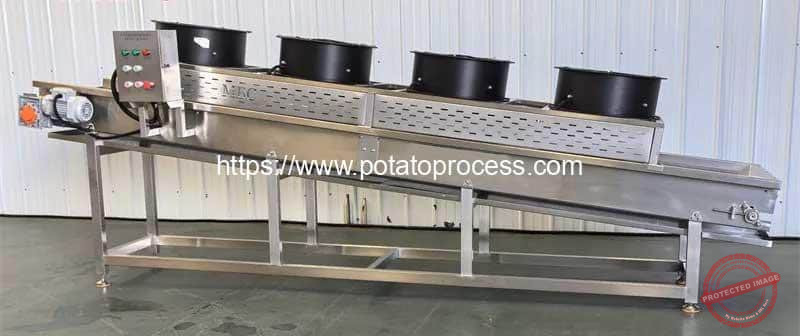 Automatic-Potato-Chips-Air-Blow-Dryer-Machine-with-Full-Cover
