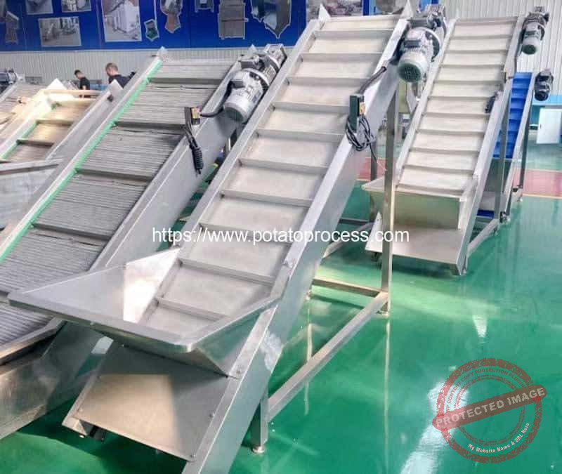 PVC-Belt-Elevator-Conveyor-for-Food-Processing-Line