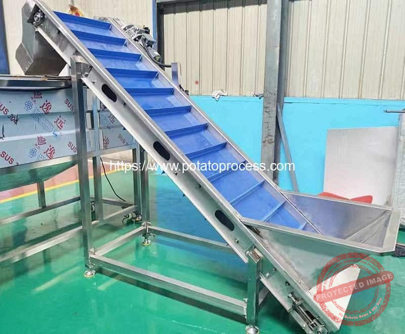 PVC-Elevator-Conveyor-for-Food-Processing-Line