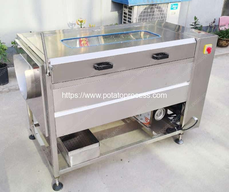 Small Brush Type Ginger Washing Peeling Machine with Cover