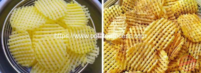Automatic-Frying-Potato-Grids-Making-Machine-for-Sale