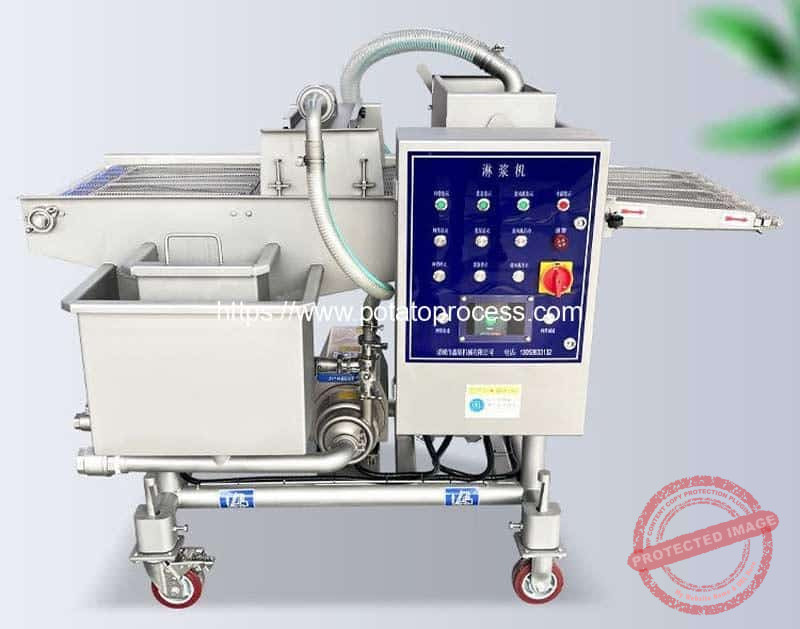 Automatic-Potato-Frozen-French-Fries-Stick-Battering-Coating-Machine