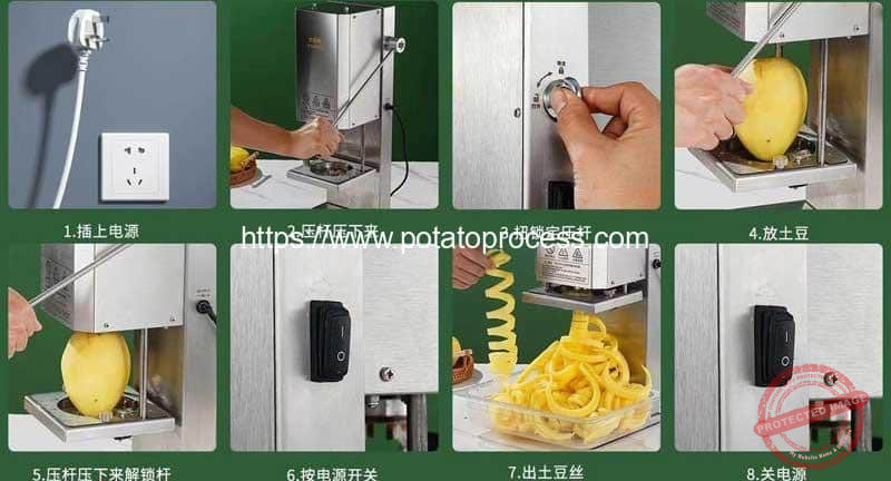 Automatic-Electric-Potato-Curly-Fries-Cutting-Machine-Manual-Book