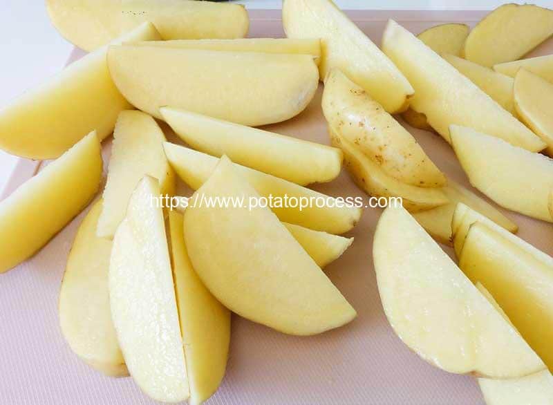 Rotary-Station-Potato-Wedge-Push-Cutting-Machine-Result